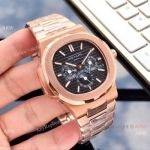 Copy Patek Philippe Nautilus Perpetual Calendar Watches Rose Gold